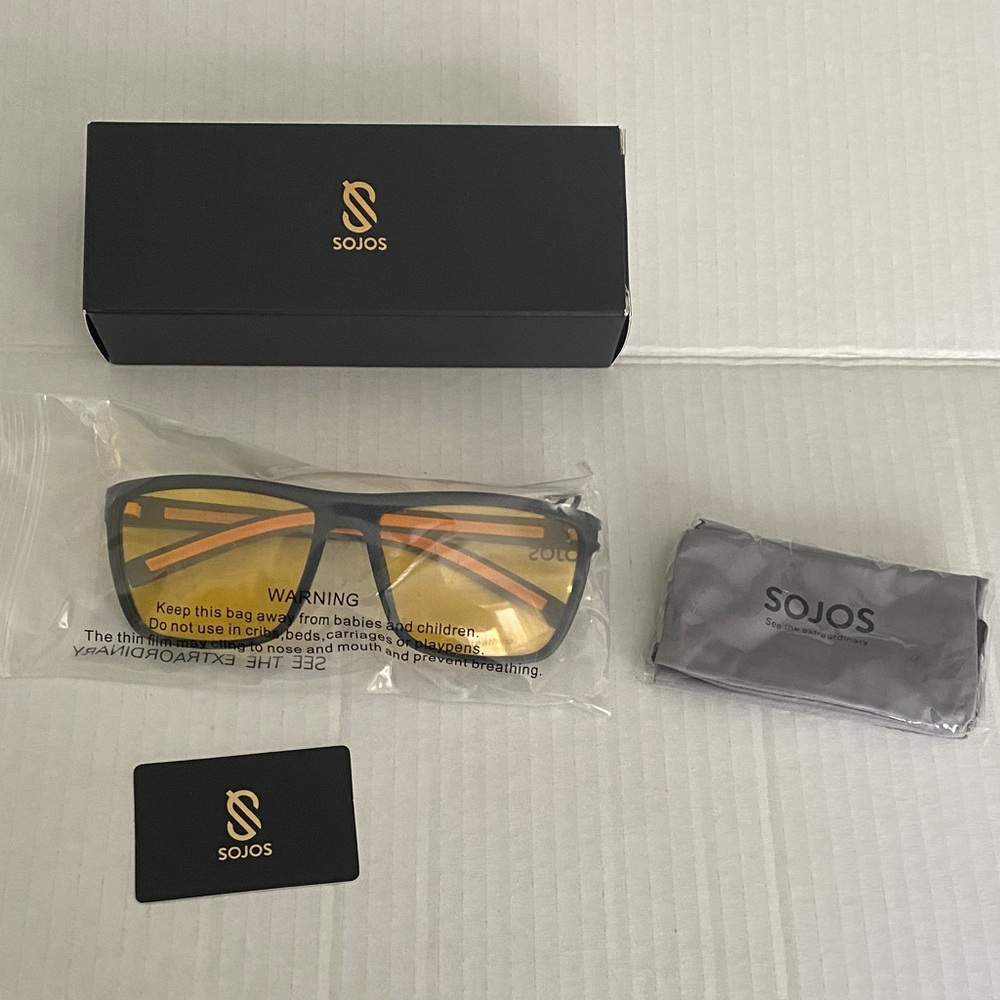 Sojos Black and Gold Men's Glasses